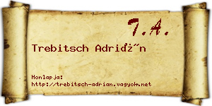 Trebitsch Adrián névjegykártya